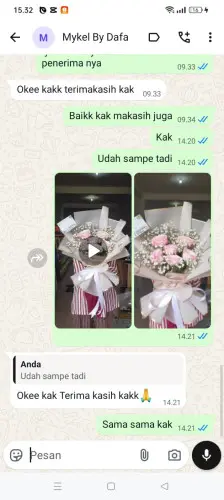 Testimonial Buket Bunga badur