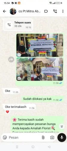 Testimonial Papan Bunga badur