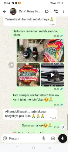 Testimonial Papan Bunga badur