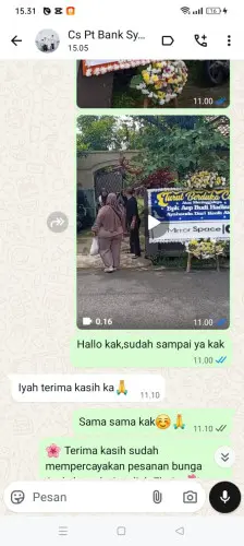 Testimonial Papan Bunga badur